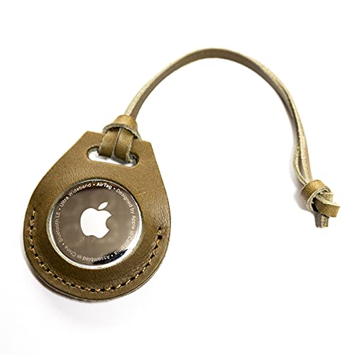 maf pinto (マフ ピント) air tag ケース カバー 保護 レザー 本革 日本製 (07.オリーブ, CASE)