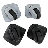 Ruedas de repuesto de goma silenciosas para equipaje, 4/8 ruedas universales para reparación de maletas de bricolaje, piezas de rueda giratoria (negro, 8 piezas)