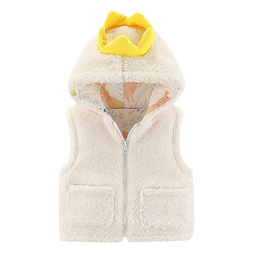 Toddler Kids Boys Girls Sleeveless Windproof Cute Animal Ears Hooded Puffer 𝐫 Parka Jacket Winter Down