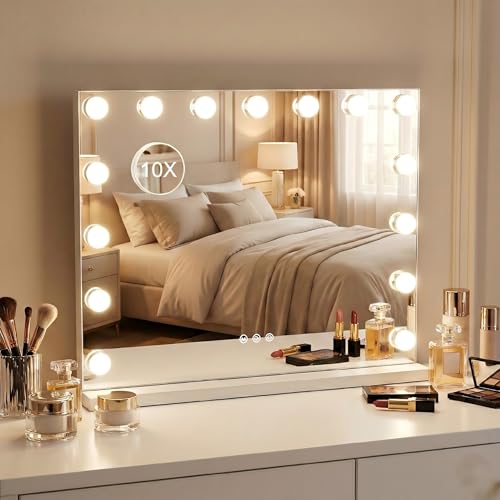 Espejo de maquillaje con 15 LED regulables 23x18" miniatura 1