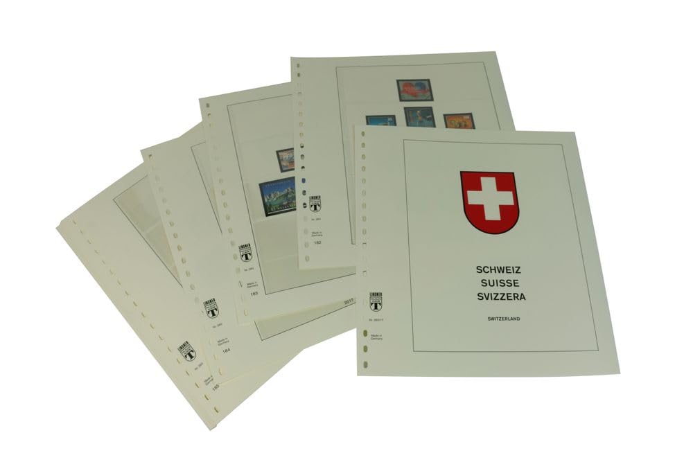 Feuilles pré-imprimées Suisse 2017-2022 LINDNER classement timbre collection