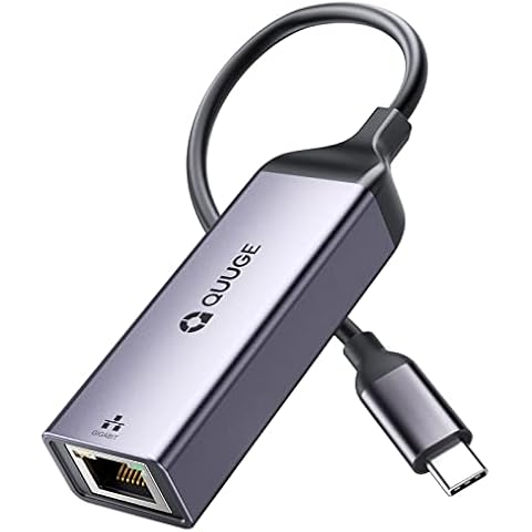 QUUGE Adaptador Ethernet USB C a RJ45 Gigabit Ethernet USB 3.0 1000Mbps Cover