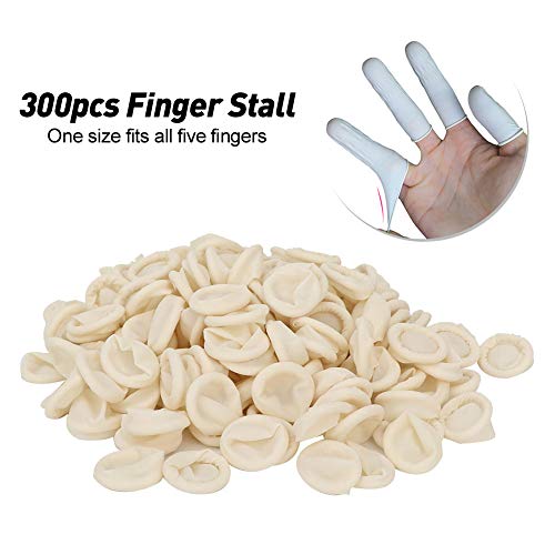 Garosa 300 PCs Descartável Borracha Látex Camas Dedo Capa Alcofas Sem Pó Antiderrapante Anti-Estátic