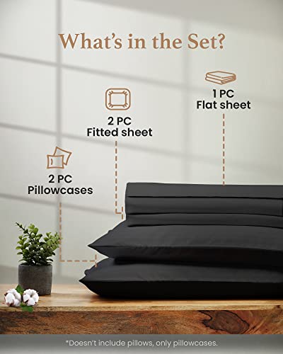 Image of Good Sleep Bedding Split King Sheets Sets for Adjustable Bed, 5 Piece, 100% Egyptian Cotton Bed Sheets for Adjustable Bed, Sateen Weave, 16 Inch Deep Pocket Bed Sheet - Dark Gray