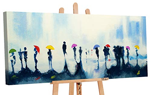 YS-Art Quadro Dipinto con Colori Acrilici Incontro...