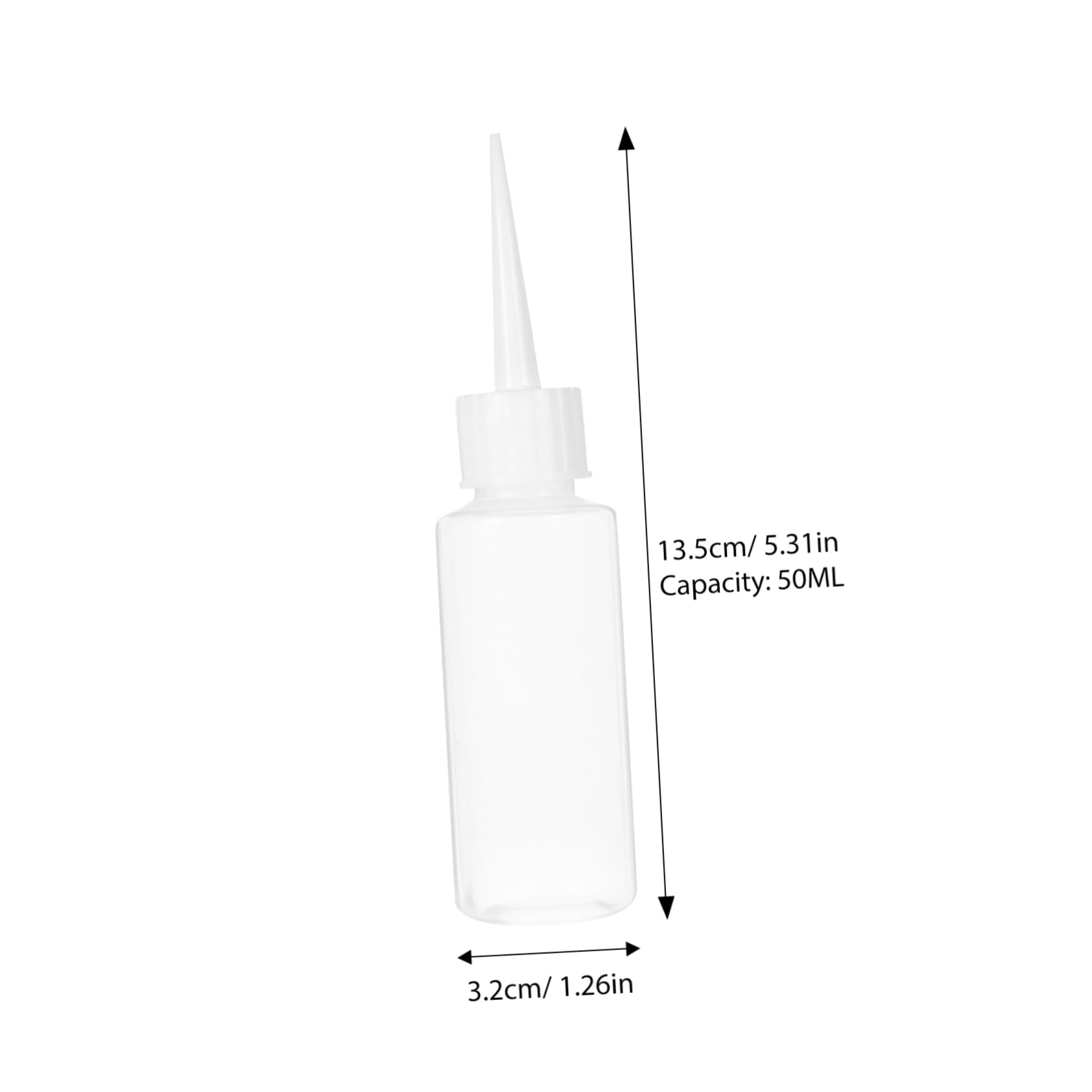 Quetschflaschen 4 Stück 50ml Polyethylen Weiß für Präzise Dosierung