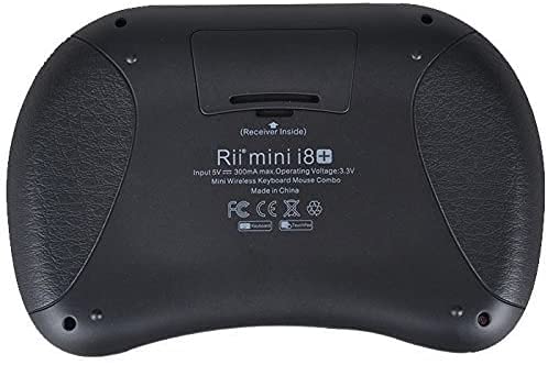 Rii Mini i8+ inalámbrico + Bluetooth (disposición italiana), mini teclado retroiluminado con panel táctil, compatible con Smart TV, TV Box, Tablet, Smartphone, consola, PC, Fire TV, Raspberry