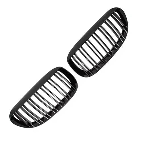 Parrillas para Serie 6 M6 E63 E64 2004-2010 en ABS negro brillante con listón doble 5