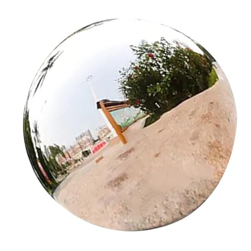 Yardwe Spiegelnde Edelstahl Gartendeko Kugel Polierte Reflektierende Gartenkugel Aus Stahl Robuste Außendekoration Für Terrasse Und Garten Ornamente Geschenkidee