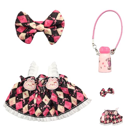 Gxlaihly Ropa de muñeca de 17 cm, Ropa de muñeca para, Disfraces para muñecas, Outfit, Adecuada para muñecas de 17 cm (Falda Rosa (No Incluye Peluches))