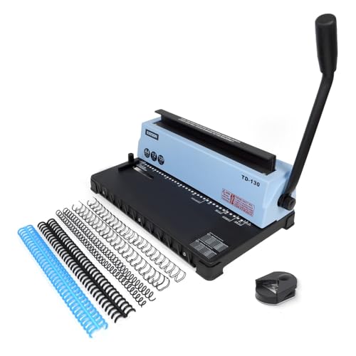 RAYSON Drahtbindegerät, 120 Blatt Binde, 3:1 Teilung, A4, 34-Loch-Doppelschleifen-Drahtbinder mit stabiler Metallkonstruktion, TD-130…