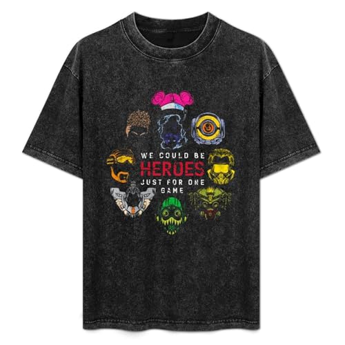 Gaming Apex Characters We Could All Be Heros Legends Mens T-Shirt Black Graphic Unisex tee Shirt XL