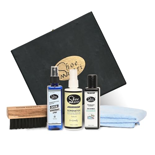 Image of Shoe mistri Universal Shoe Care Kit Drawer | Shoe Cleaning, Polishing & Maintenance Set for Leather, Suede & Sneakers