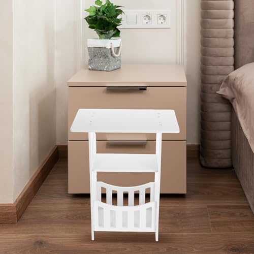 Mesa auxiliar blanca de 15.6 pulgadas estable y compacta Zerodeko 3