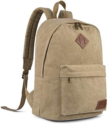 Canvas Vintage Backpack Lightweight Travel Daypack Laptop Backpack College Student Rucksack for Men Women