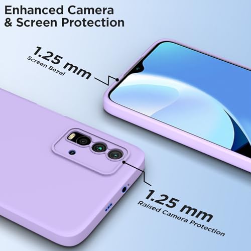 Image of Outlouders Back Cover for Redmi 9 Power /Poco M3 | Camera Protection | Durable Soft Matte Silicone Bumper Case (Purple)