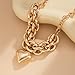 Vanesseva Statement Thick Puffy Heart Chunky Collar Chain Link Silver/14K Gold Plated Cuban Link Chain Paperclip Necklaces for Women,Bold Fashion Charms Paper Clip Pendant Punk Hip hop Jewelry