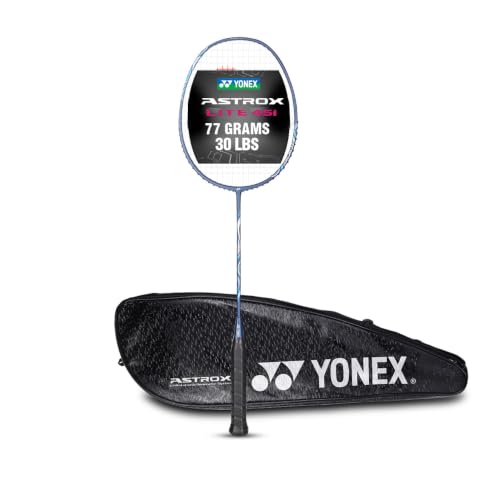 Image of Yonex Graphite Strung Badminton Racquet Astrox Lite 45i (G4, 77 Grams, 30 lbs Tension, Blue Silver)