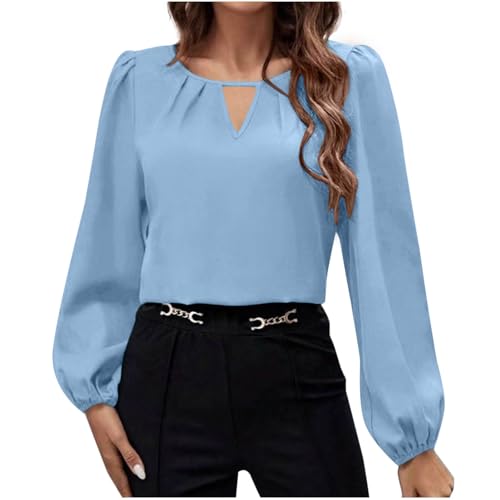 Camisas sociais femininas com decote em V, manga 3/4, elegante, casual, para trabalho, trabalho, fol
