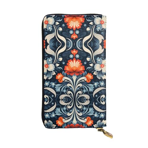 Portefeuille de voyage long avec porte-cartes imprimé pour globe-trotteur