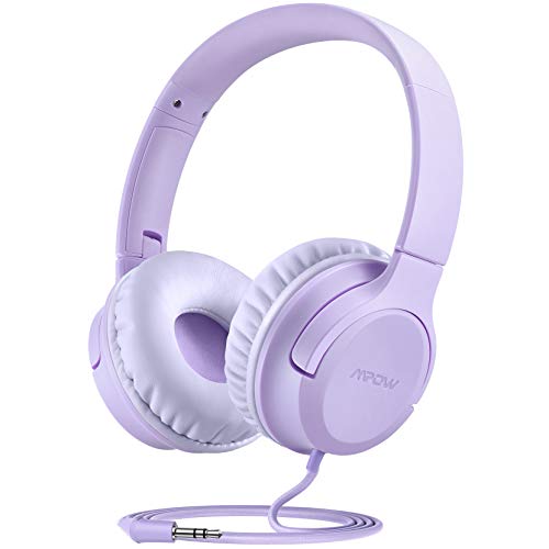 Kids Headphones, Mpow CHE2 Wired Headphones for Kids Teens, Children Headphones with Volume Limit, Foldable Adjustable On Ear Headphones for School, Travel, Compatible with Phones, Tablets, PC(Purple)