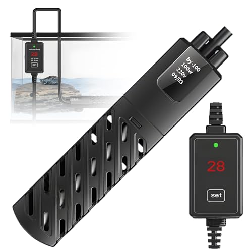 Chauffage D'aquarium, 50 W Réchauffeur D'aquarium, 15-34°C Radiateur Submersible, 50 L Contrôleur De Température Externe Eau Aquarium pour Chauffage D'aquarium De Poissons Et De Tortues