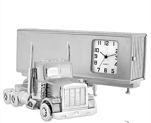 Sanis Enterprises 18 Wheeler Truck Clock, 5.5 By 2-Inch, Silver #TOP2