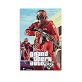 GAUSKY Single Hanging Picture GTA5 Game Canvas Poster Decoration Mural Poster Decorative Mural PosterUnframe-. 08x12inch(20x30cm)