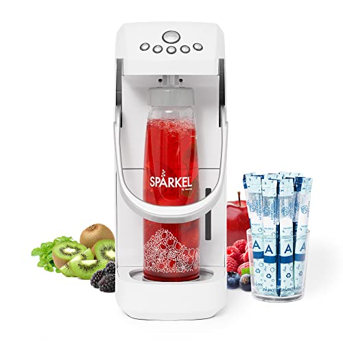 Spärkel Beverage System (White) - Sparkling Water And Soda Maker - A New Way Of Sparkling - Use Fresh & Natural Ingredients - No Co2 Tank Needed #TOP22