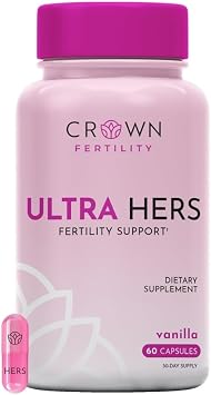 Ultra Hers Fertility Supplements for Women, 60 Count Capsules, 30 Day Supply, Vanilla Flavored Conception Aid- Made in USA