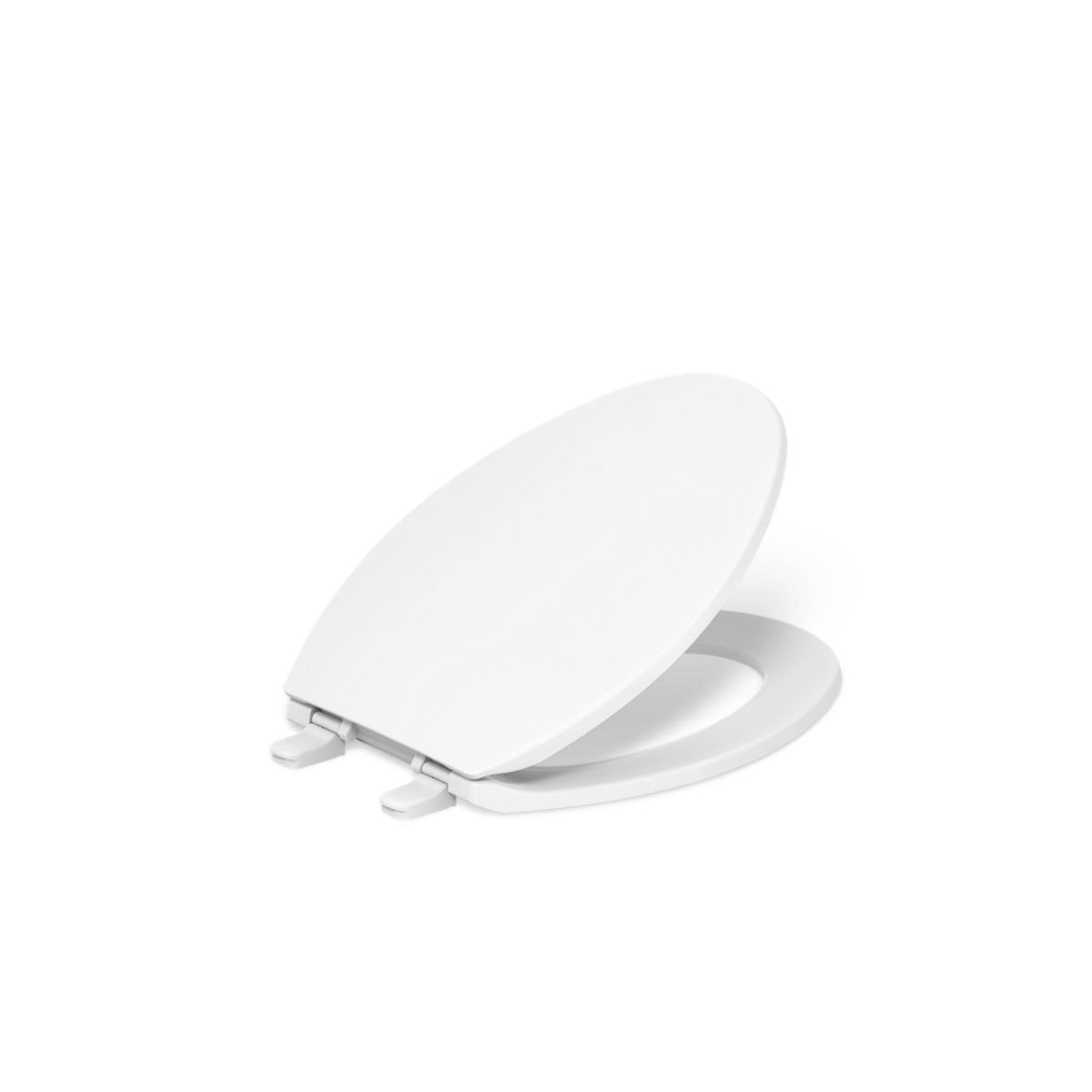 KOHLER 20110-0 Brevia, Slow Close Toilet Seat, Elongated Toilet Seat, Grip-Tight Bumpers Quick-Attach Hardware, White