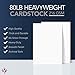 A3 White Heavyweight Card Stock | Extra Thick & Durable 80lb Cover (216 GSM) – Smooth Finish | For Arts & Crafts, Charts, Presentations Posters | 11.7
