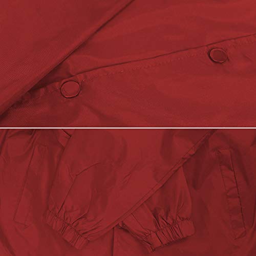 vkwear Men's Lightweight Water Resistant Button Up Windbreaker Coach Jacket3