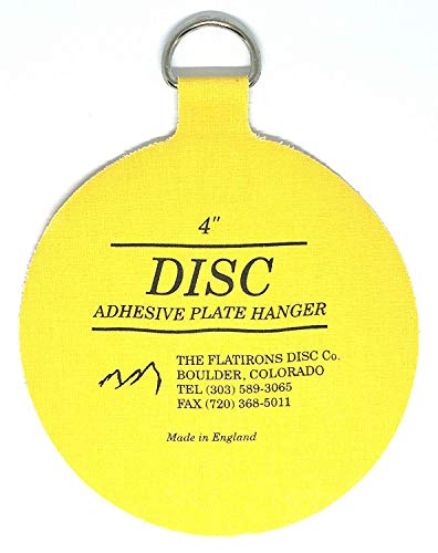 Flatirons Disc - Invisible English Disc - Adhesive Plate Hanger, 4 inch (Pack of 6)