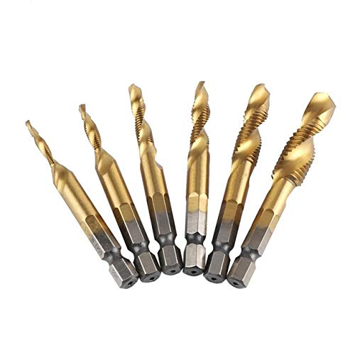Buy 6pcs M3M10 Screw Tap Drill Bits HSS Hex Shank Combination Screw
