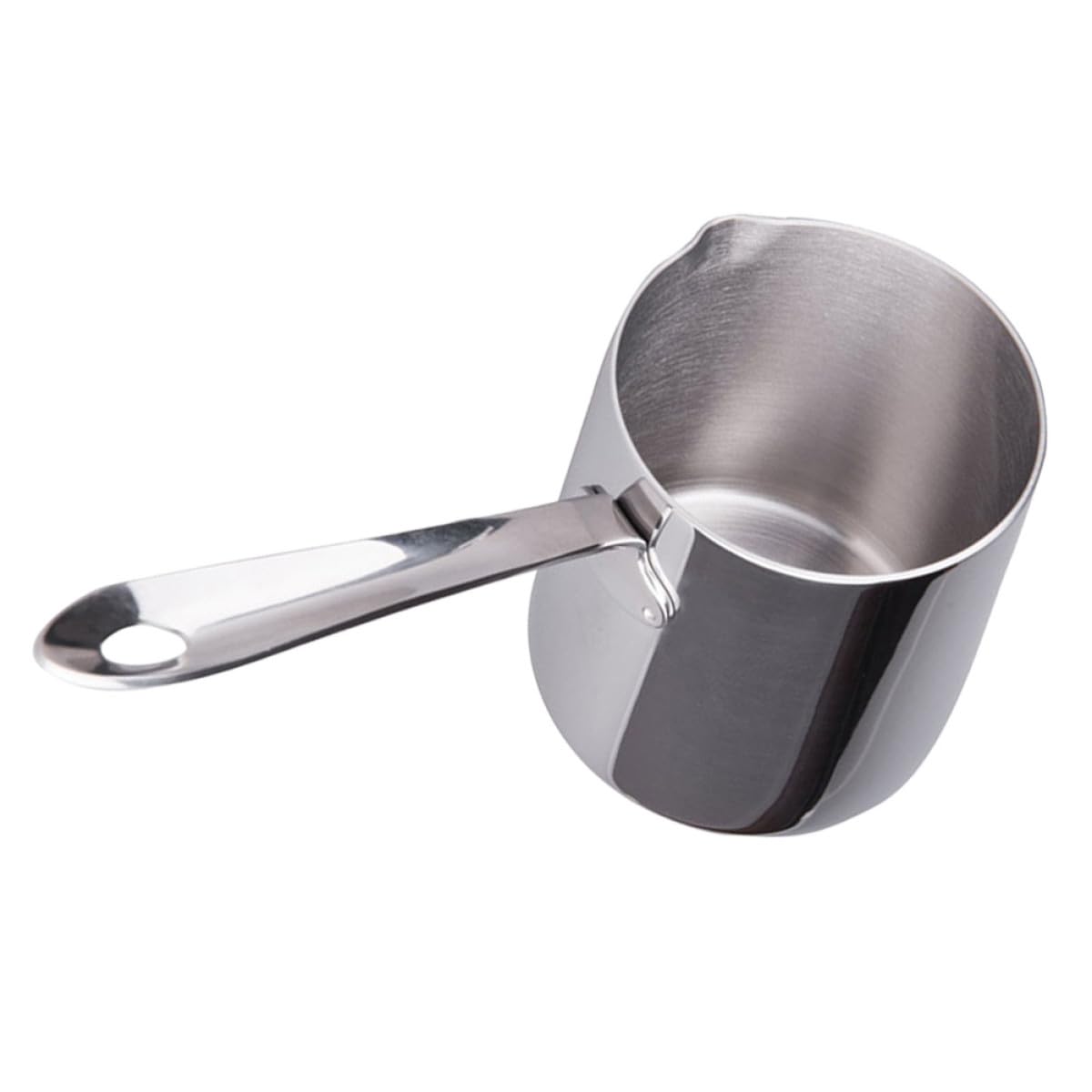 SOLUSTRE Hervidor de Acero Inoxidable 304 para Derretir Mantequilla y Calentar Leche 370 Ml con Boquilla Estrecha para Café y Salsa en Cocina Doméstica