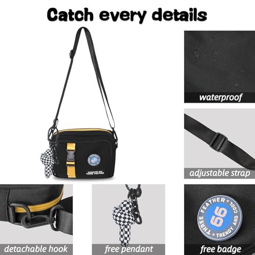 Teclado Fashion Small Crossbody Bag with Cute Accessories Mini Casual Shoulder Bag with Pendants Purse Travel Daypacks4