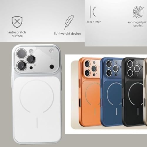 Image of Converter Case for iPhone 11 Pro Max | Premium Protective Mag-Safe Cover | iPhone 17 Pro / iPhone17 Pro Max Series Style Design | in-Built Camera Guard | Wireless Charging Compatible (Silver)