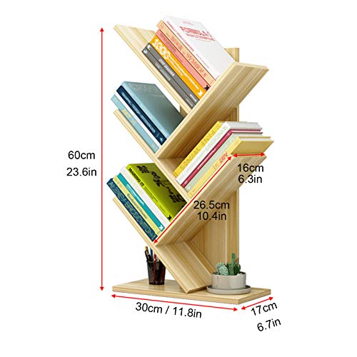 Jkghk Desktop Bookshelf Bookcases, Tree Shape Desktop Organizer Shelves, Books, Magazines, Cd Storage Shelf, For Bedroom/Living Room/Office #TOP5