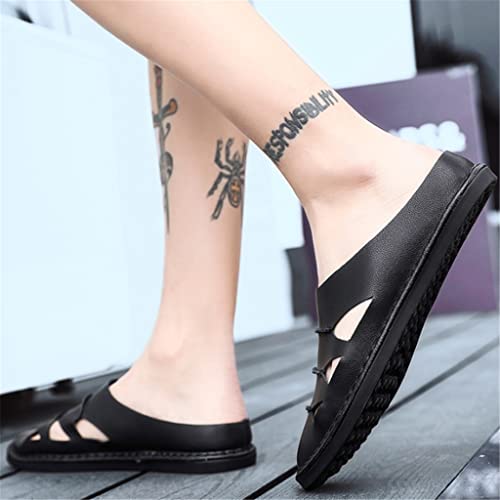 Microfiber Leather Casual Slip on Fashion Half Shoes for Men Breathable Mens Slip-ons(5code)3