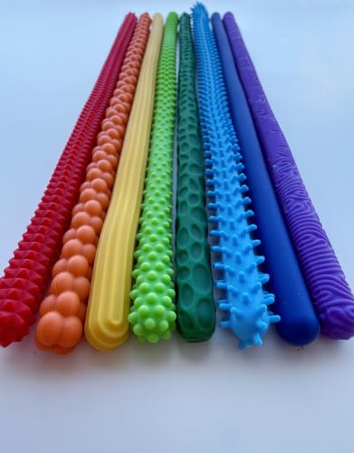 Sensory Fidget Sticks for Kids – Textured Silicone Fidget Toy, Flexible Twist & Bend Sensory Toy for Fine Motor Skills, Preschool Learning, Travel Activity, Classroom & Quiet Play - Image 3