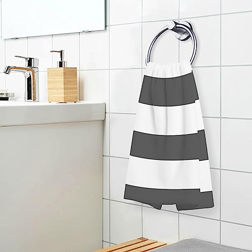 Susiyo Classic Black And White Striped Bath Hand Towel Soft Cotton Highly Absorbent Fingertip Towels For Bathroom Beach Kitchen Sports Gym Yoga Travel (2-Pieces Towel Sets, 28X16 Inch) #TOP5