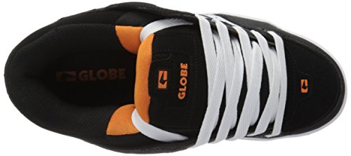 Image of Globe Mens Fusion Skate Shoes, Black /White /Orange, 14 M US