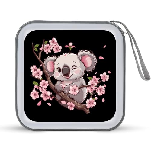 Cute Koala Bear CD Case Portable DVD Holder Storage Organizer for Home Travel