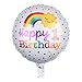 Produktbild DIWULI, Geburtstags Luftballon Happy Birthday, Folien-Luftballon zum ersten Geburtstag, Geburtstagsballon, bunter Folien-Ballon für Kindergeburtstag, 1. Geburtstag, Party, Dekoration, Geschenk-Deko