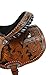 Western Saddle Barrel Racing Horse Pleasure Trail Floral Tooled Leather Rodeo Cowboy Tack Set 15 16 17 18 (Round Skirt, 17)