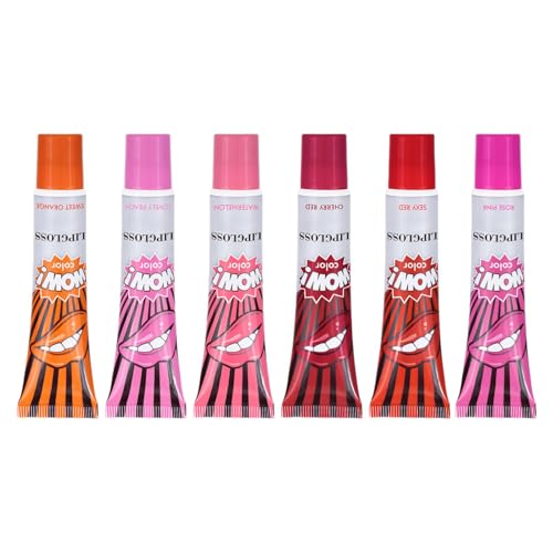 Peel Off Lipstick, Waterproof Lip Gloss, Peel Reveal Lip Stain, 15gx6pcs, Longwear Peel Off Stain, Tear Off Lip Stain, Long-Last