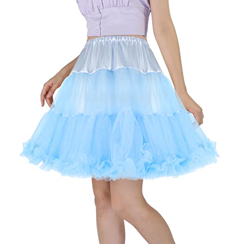 Image of CHERRY LOVE 18inch Petticoat Mid-Thigh Underskirt Princess Puffy Mini Skirt