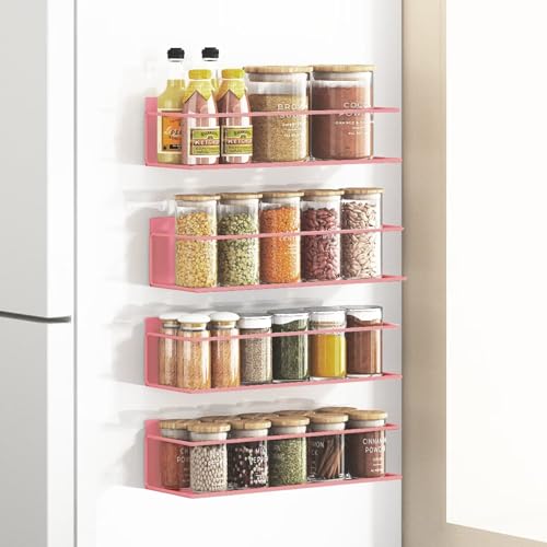 Roysili Magnetic Spice Rack For Refrigerator Magnetic Fridge Shelf For