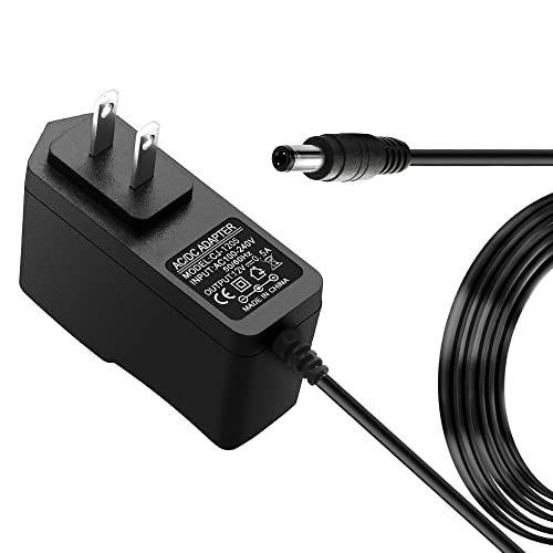 12V 0.5A Power Supply Adapter 500mA 6W AC/DC Adapter 100~240V AC to DC 12 Volt 0.5Amp Converter with 5.5 x 2.5mm 2.1mm Plug for LED Strip Lights, CCTV Camera etc.